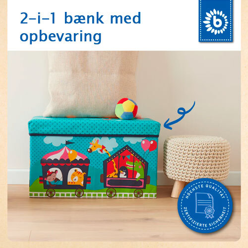Opbevaringskasse med siddeplads til børneværelset - Cirkus