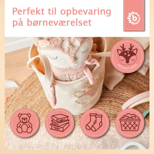 Vasketøjskurv Ella krondyr - 38 liter