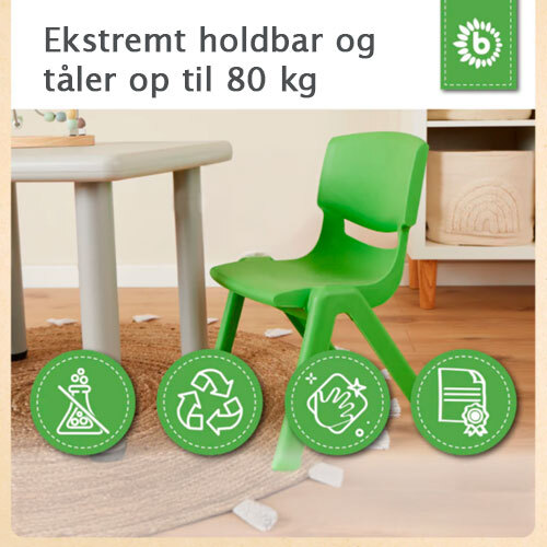 Plastik børnestol Alisa - Grøn