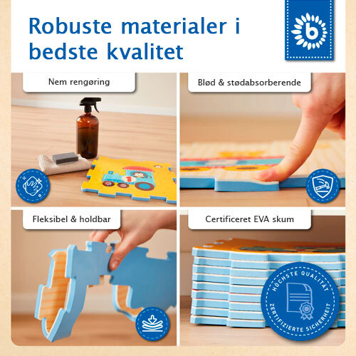 Aktivitetsmåtte i skum med dyr - 18 dele