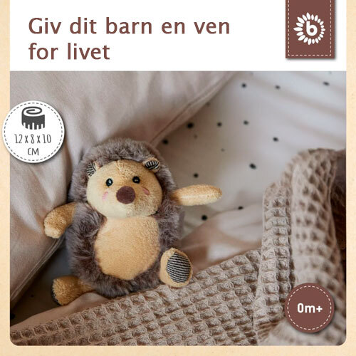 Plysdyr med rangle | Piksi pindsvin - 12 x 10 x 8 cm.