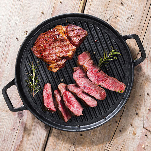 Grillplade i støbejern - 2,3 x 38 x 31 cm.