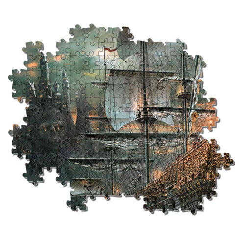 Stort puslespil 1500 brikker - Piratskib