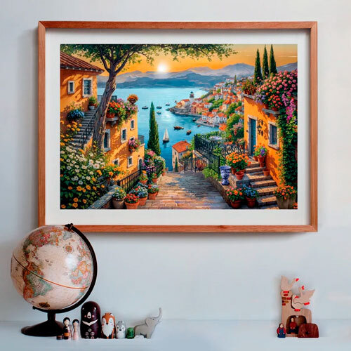 Clementoni puslespil - Trappe til havn + plakat