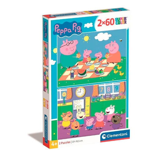 Puslespil Gurli Gris Picnic - 2 x 60 brikker