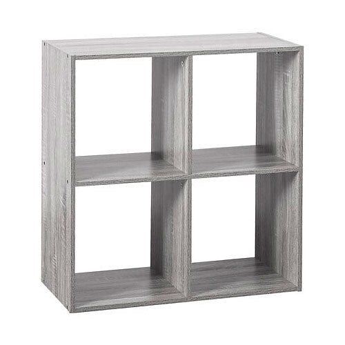 Reol i MDF træ - Mix n' Modul | 4 rum - Grå