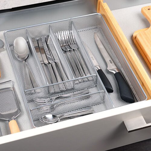 Metal bestikbakke - 6 rum