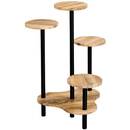 Blomsteropsats i MDF og metal - 4 niveauer