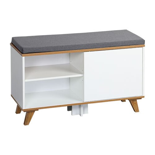 Hvid skoreol med hylde - Nordic