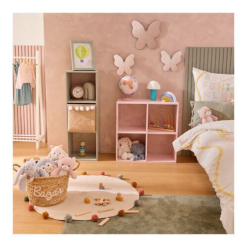 Mix n' Modul Kids reol m/ 4 rum - Lyserød