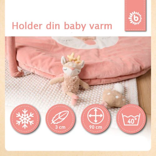 Aktivitetstæppe til nyfødte - Ella krondyr