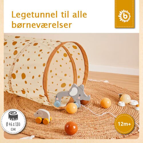 Legetunnel til børneværelse - 180 x 46 cm.