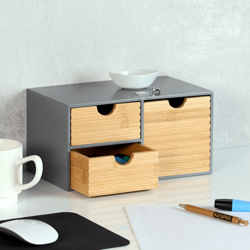 Organizer til kontor med 3 rum - Pure Line Grå