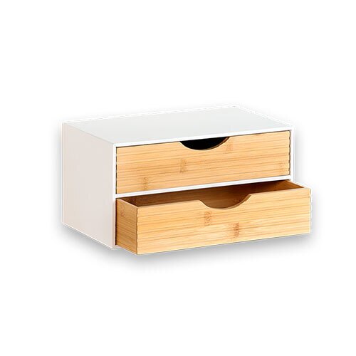 Træ organizer i hvid - Pure Line 2 rum