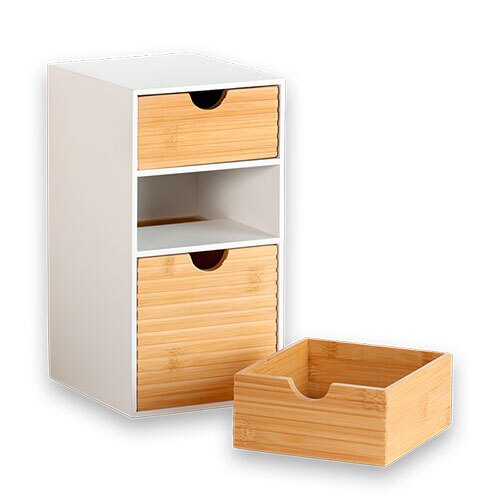 Træ organizer i hvid - Lodret Pure Line 3 rum