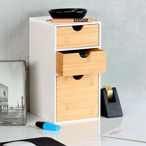 Organizer til kontor med 3 rum - Lodret Pure Line Hvid