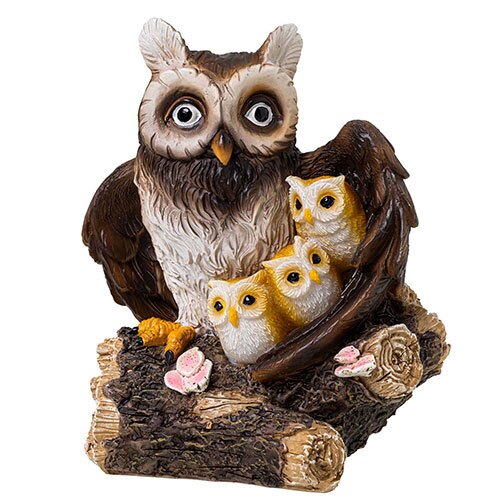 Ugle med unger - Solcellelys