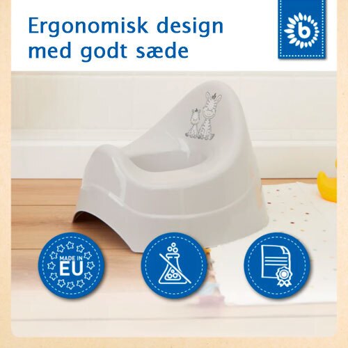 Plast potte med musik - Zebra