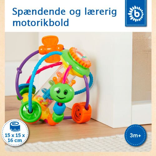 Legetøj baby motorikbold m/ aktiviteter - 16 x 15 cm. | +3 mdr.
