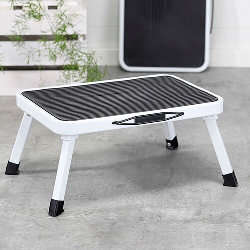 Foldbar skammel - Hvid