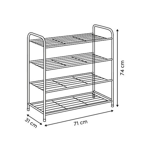 Sort skoreol Metty - 4 hylder