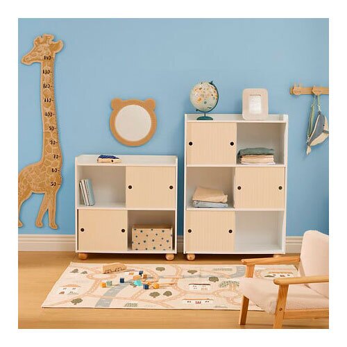 Reol til børneværelse m/ 6 rum - Bouli