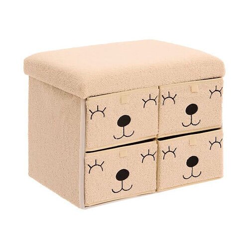 Puf m/ udtræksskuffer Enio