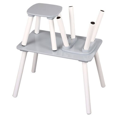 Bord med stole til børneværelse - Grå