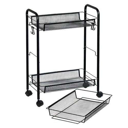 Køkkenvogn med bremser - Black Scan