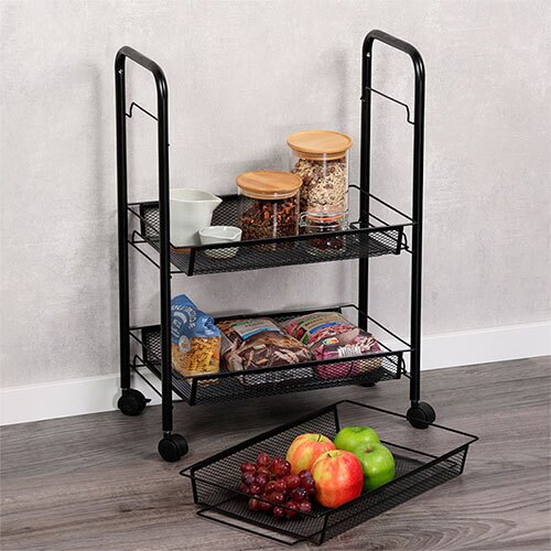 Black Scan køkkentrolley i metal - Sort