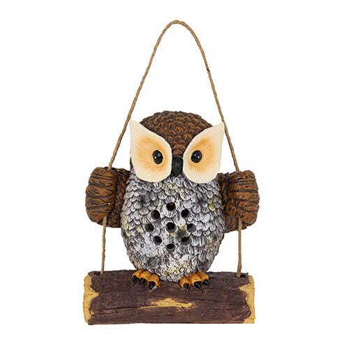 Solcellebelysning ugle på gynge