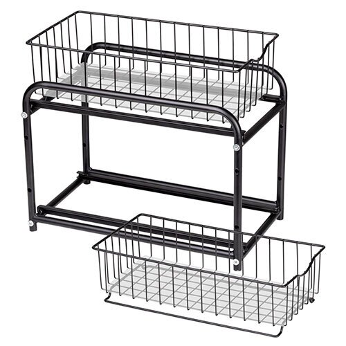 Organizer til bryggers - 2 etager sort