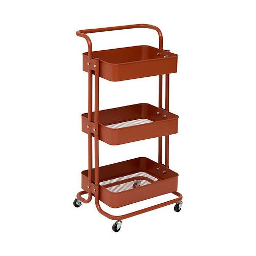 Køkkenvogn i stål - Brun Alex