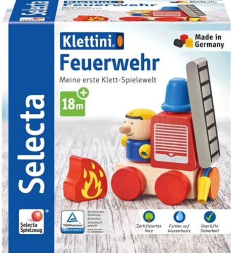 Selecta Klettinis® Brandbil Velcro byggeklodser