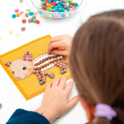 PlayMais mosaik skabeloner - Skovens dyr
