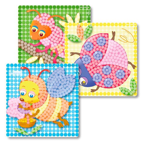 PlayMais mosaik skabeloner - Insekter