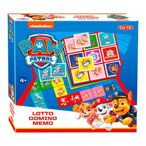 Paw Patrol 3-i-1 vendespil, lotto & domino