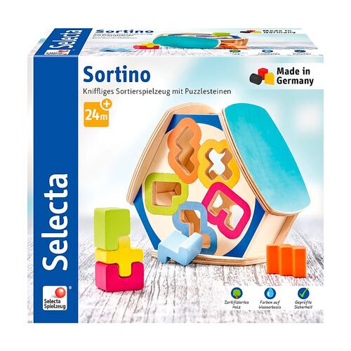 Selecta Sortino sorteringskasse i træ