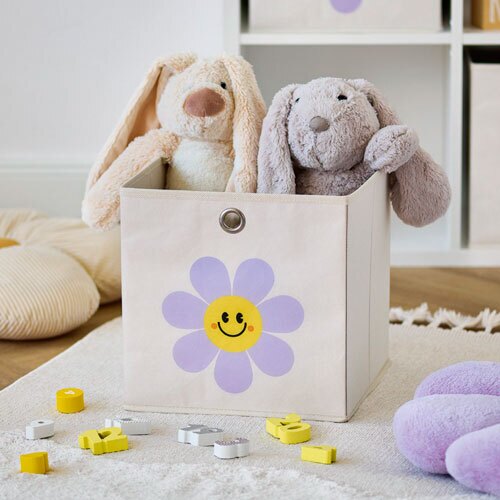 Rumdelerkasse til børneværelse - 28 x 28 x 28 cm. | Happy Flower