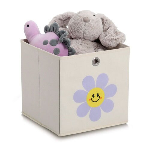 Opbevaringskasse Happy Flower - 28 x 28 x 28 cm.