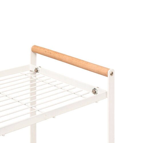 Hylde til køkkenbord dobbelt - Balm hvid 42 cm.