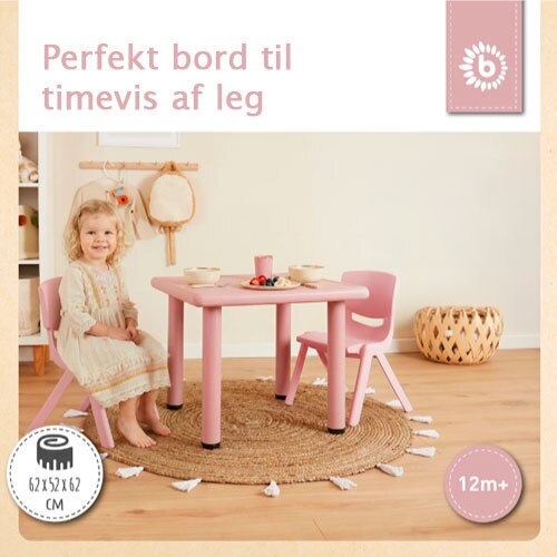 Plastik børnebord Alisa - Rosa