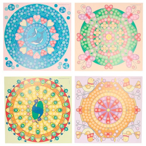 PlayMais mosaik skabeloner - Trendy Mandala