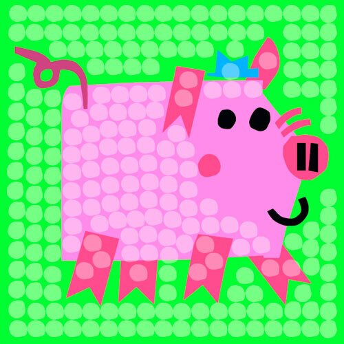 PlayMais mosaik skabeloner - Bondegård
