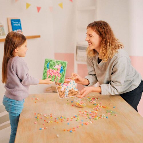 PlayMais mosaik skabeloner - Enhjørninger