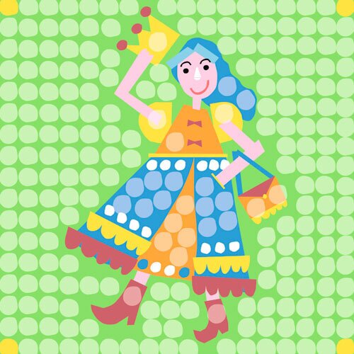 PlayMais mosaik skabeloner - Prinsesser