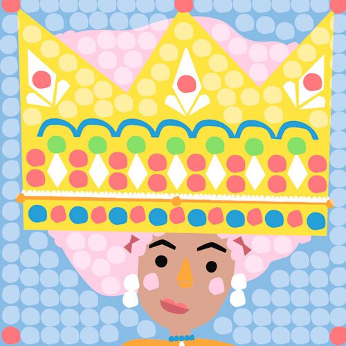 Prinsesse mosaik skabeloner