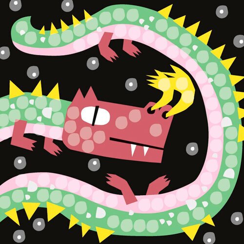 PlayMais mosaik skabeloner - Drager