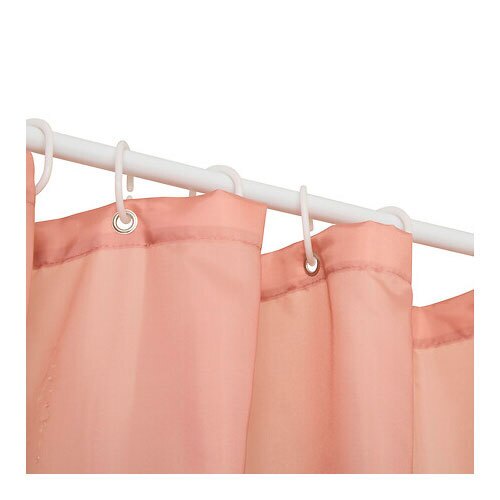 Ensfarvet badeforhæng Colors - Rosa