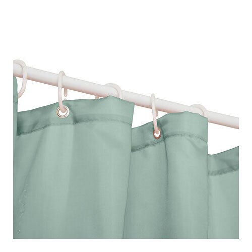 Ensfarvet badeforhæng Colors - Celadon grøn